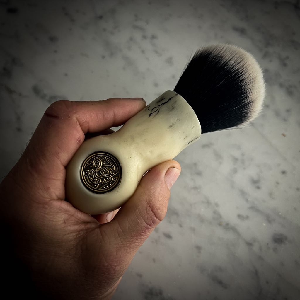 Chisel & Hound x Mammoth You & I (Will Die) shaving brush (w/26mm Maggards tuxedo synth)