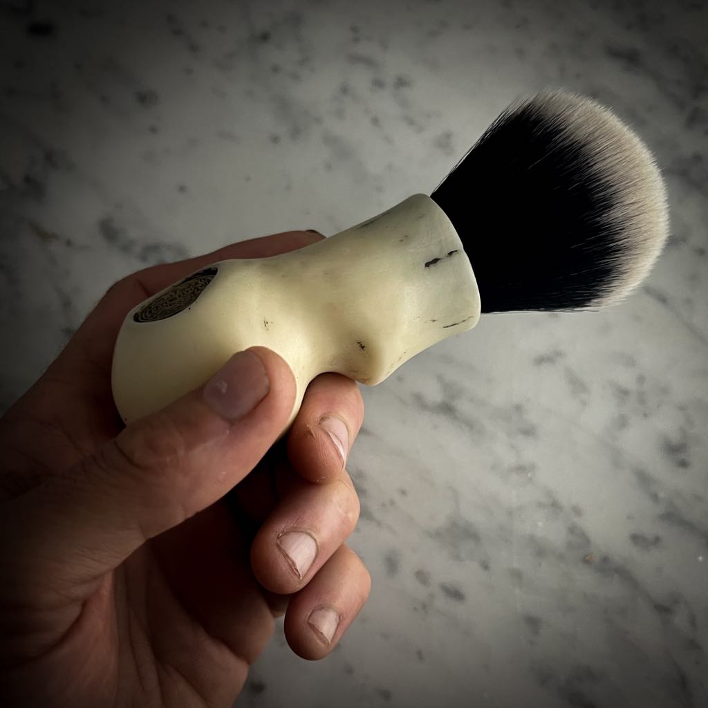 Chisel & Hound x Mammoth You & I (Will Die) shaving brush (w/26mm Maggards tuxedo synth)